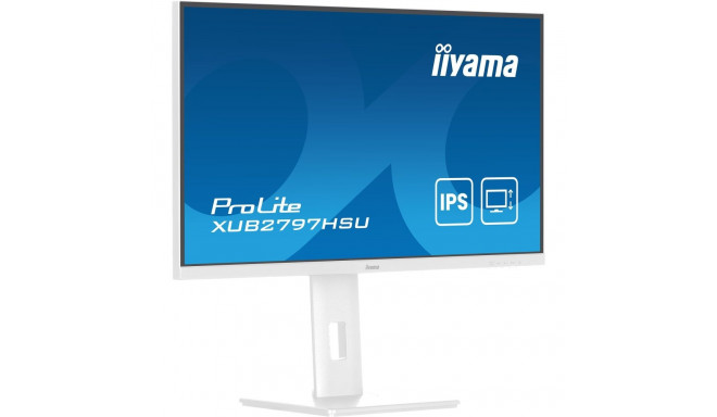 iiyama ProLite XUB2797HSU-W2, LED monitor - 27 -  white (matt), FullHD, IPS, USB hub, 100Hz panel