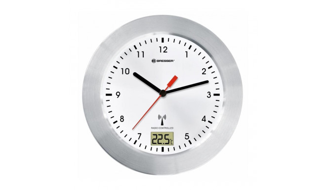 Bresser Optics MYTIME BATH RC kvartsseinakell ring hõbedane, valge