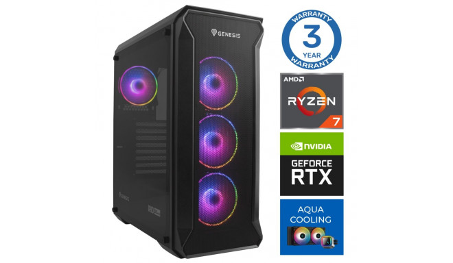 INTOP AQUA Ryzen 7 8700F 32GB DDR5 2TB SSD M.2 NVME+2TB RTX5070 12GB no-OS
