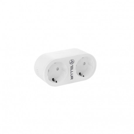 Tellur WiFi AC Dual Plug, Energy reading, 16A, 2400W