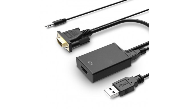 Gembird VGA-HDMI adapterkaabel 0,15 m must