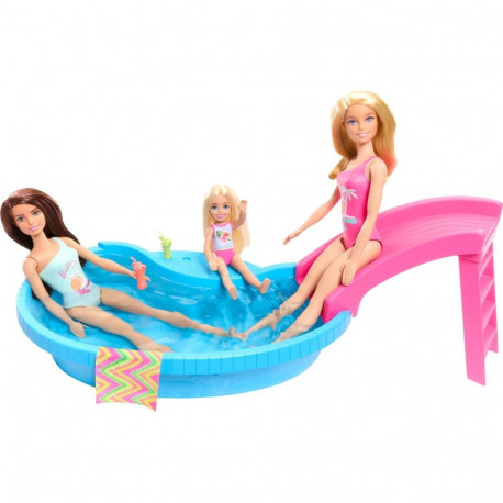 Barbie doll and pool fun set