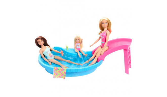 Barbie nukk ja basseini lõbus komplekt