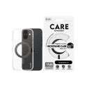 CARE by PanzerGlass Feature Case Läbipaistev musta tugijalaga ja MagSafe toega iPhone 16 jaoks
