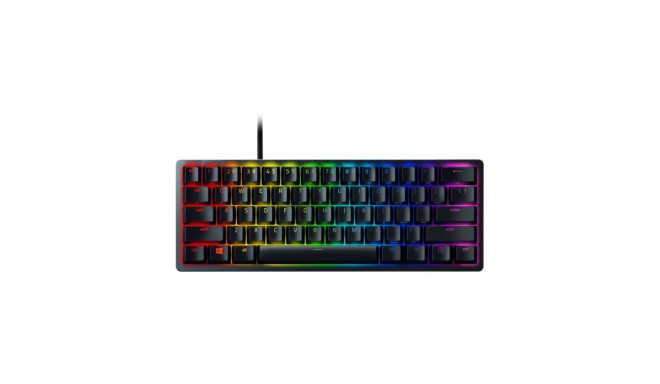 Razer Huntsman Mini 60%, Gaming keyboard, Opto-Mechanical, RGB LED light, NORD, Black, Wired