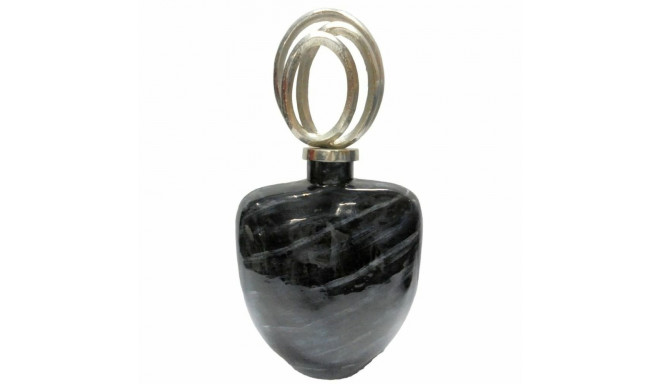 Vase DKD Home Decor 28 x 14 x 48 cm Crystal Silver Black Aluminium Modern