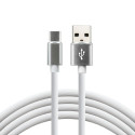 everActive USB-C kaabel 1m – valge, silikoon, kiirlaadimine, 3A – CBS-1CW