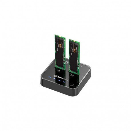 CoreParts MS-CLONER-SATA storage drive docking station USB 3.2 Gen 2 (3.1 Gen 2) Type-C Black
