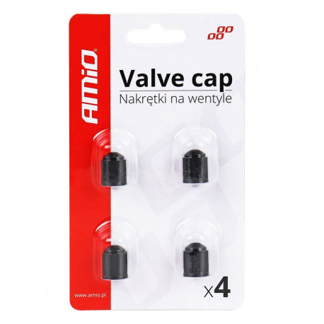 Ventiilikübarate kompl. 4 tk, must