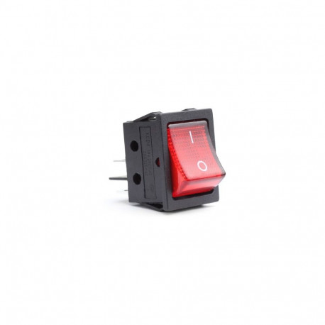 Ristkülikukujuline lüliti 12V/230V, punane