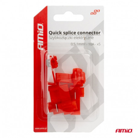 Kiirühendus 0,5-1mm2, 10A, 5tk, punane