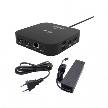 Docking Station USB-C 2x HDMI Dock PD + Charger 100W