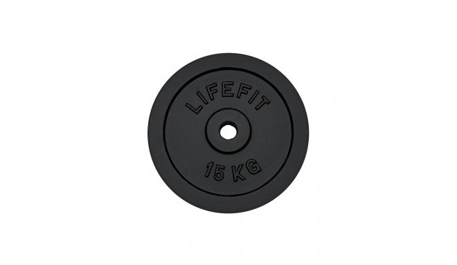 STANDARD valatud ketas LIFEFIT 15kg 30mm