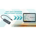 i-tec USB C Metal 3 port HUB Gigabit Ethernet 1x USB C to RJ-45 3x USB 3.0 LED