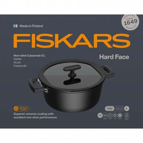 kastrul Hard Face 5 l kaanega