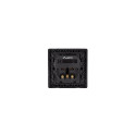 AC WALL SOCKET 230V WITH 2 USB PORT 2.1A, SCHUKO SOCKET BLACK LANBERG