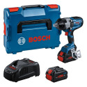 Bosch cordless impact wrench BITURBO GDS 18V-1600 HC Professional, 18Volt (blue/black, 2x battery Pr