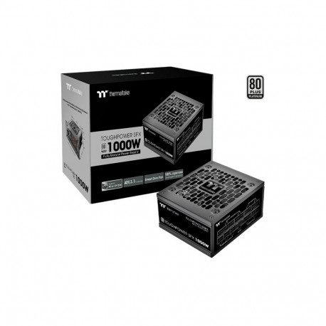 TT toiteplokk Toughpower SFX Platinum 1000W 1x 12VHPWR 2x PCIe kaablihaldus, must