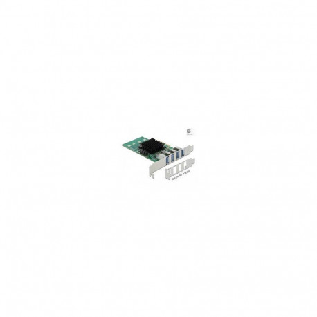 DeLOCK PCIe x4>4x ext. USB 3.0 Quad C.LP