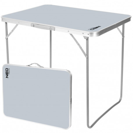 Camping table, foldable into a suitcase