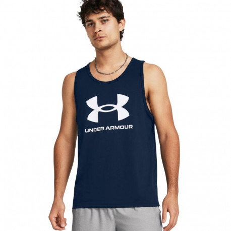 Koszulka męska Under Armour Sportstyle Logo Tank granatowa 1382883 408 S