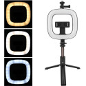 CP X1 LED 16cm Laetav LED-valgusti koos BT-puldiga ja hoidikuga + Põrandastatiiv 20-90cm + Telefonik