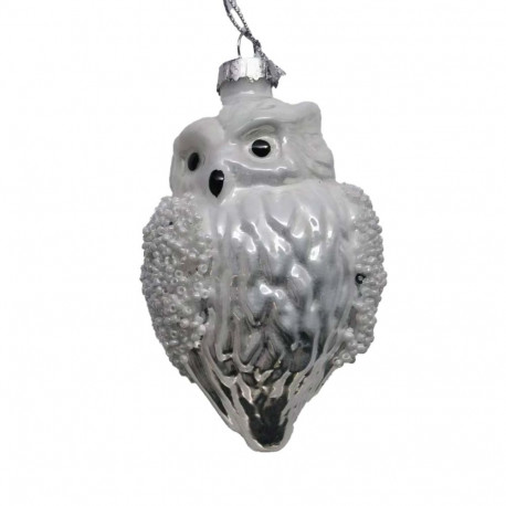 Christmas ornament JOY OWLY 10.5cm, glass
