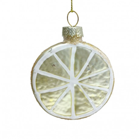 Christmas ornament JOY LEMON 6.5cm, glass