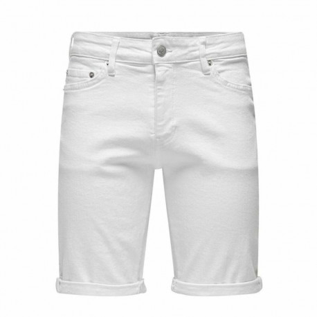 Meeste Lühikesed Püksid Only & Sons Onsply 9297 White Valge