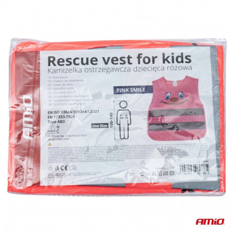 Helkurvest lastele roosa, Smile