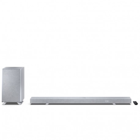 Sharp HT-SBW55121(SL) Q 5.1.2 Dolby Atmos/ DTS:X Soundbar with Wireless Subwoofer, Silver |