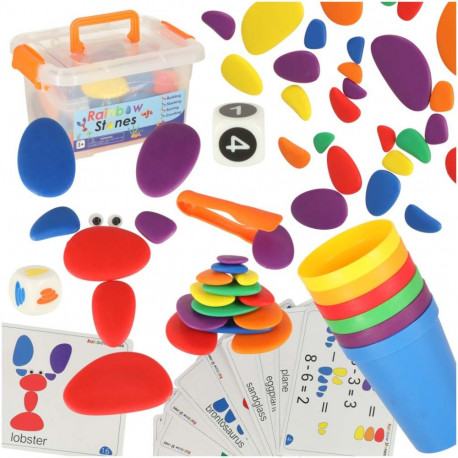 Creative pebbles värviline montessori puzzle
