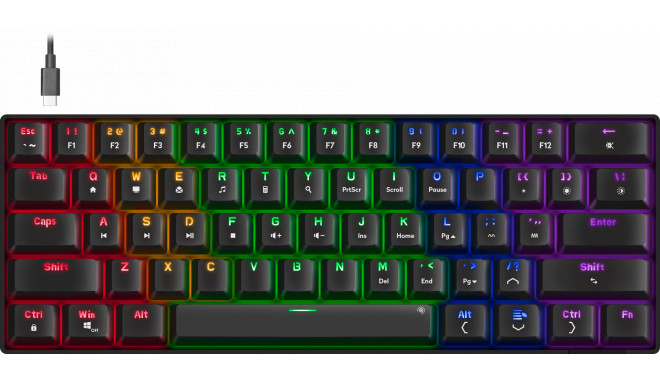 Speedlink klaviatuur Atmos RGB Rainbow US (SL-670015-BK-US)