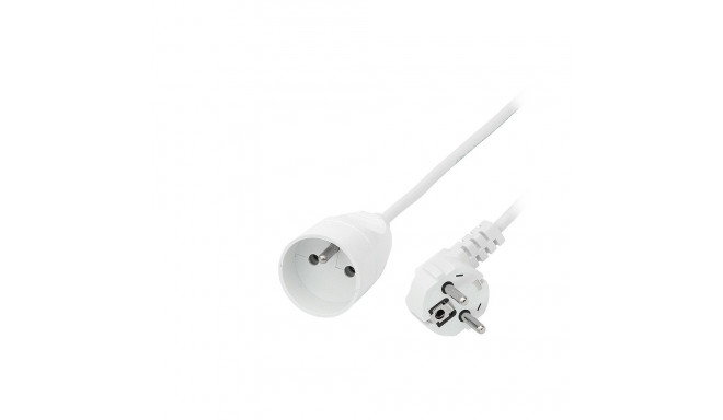 9823# Przedłużacz sieciowy ps-171 1-gniazdo z uiemieniem 3m biały 3x1mm
