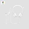 Logitech H390 USB Computer Headset Wired Headphones, USB Type-A, Off-white
