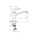 Hansgrohe Focus M41 Single lever kitchen mixer 160, 1jet 31806000