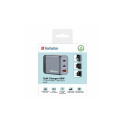 Verbatim GaN 65W seinalaadija 2xUSB-C/USB-A + EL/UK/US adapter GNC-65 32201