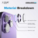 X-ONE Sapphire Camera Armor Pro - for iPhone 16e - silver