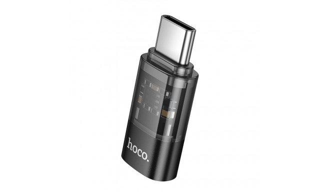 Hoco adapter USB-C - Lightning UA36D, transparent/black