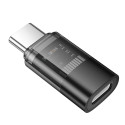 Adapter USB C to Lightning Hoco UA36D transparent black