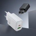 HOCO wall charger USB A + Type C PD QC3.0 3A 20W N61 black