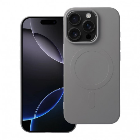 Case for IPHONE 16 Pro SILICONE MAG COVER (big hole) compatible with MagSafe titanium grey