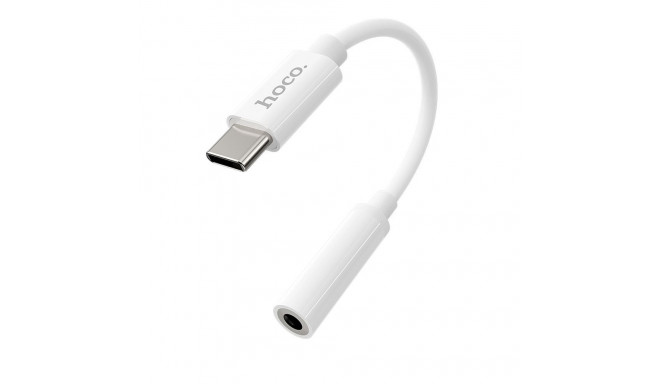 Adapter AUX USB C to Jack 3,5 mm Hoco LS30 white