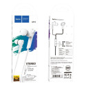 HOCO wire earphones Jack 3,5 mm with microphone M72 white