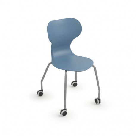 NÄIDIS! Õpilastool ratastel MIA CASTORS, suurus 5, istme kõrgus 429 mm, helesinine plast, hallid met