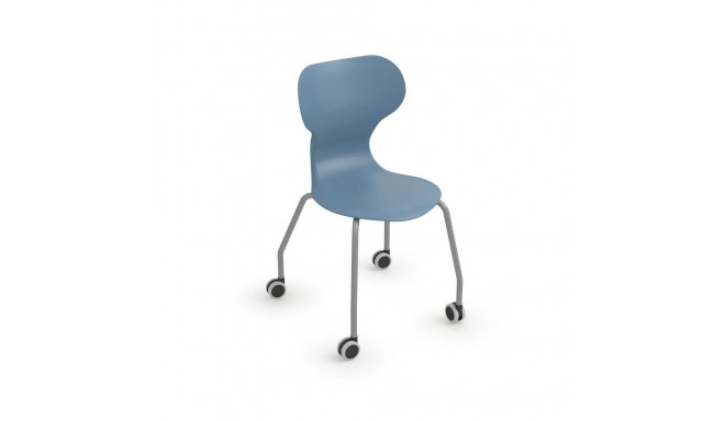 NÄIDIS! Õpilastool ratastel MIA CASTORS, suurus 5, istme kõrgus 429 mm, helesinine plast, hallid met