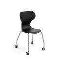 Õpilastool ratastel MIA CASTORS, suurus 5, istme kõrgus 429 mm, must plast, hallid metalljalad