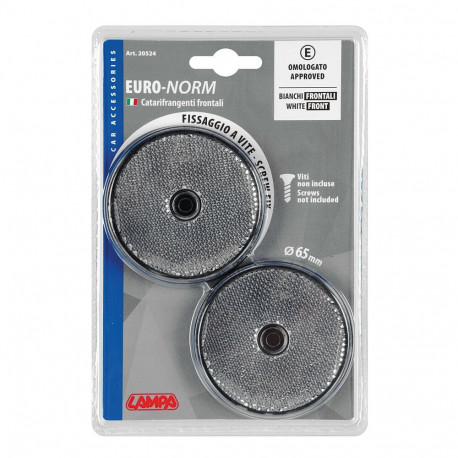 Reflektorid 2tk, E, läbimõõt 65mm,valge