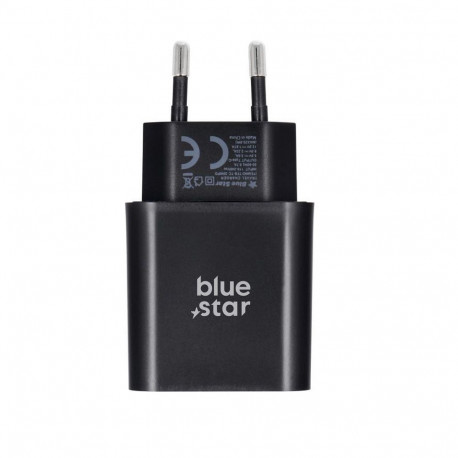 Phone charger Blue Star USB C QC4.0 PD 3A 25W + cable USB C to USB C TFB-TC-25WPD black