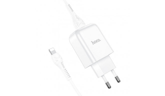 Phone charger Hoco USB A 2A 10W + cable USB A to Lightning N2 white